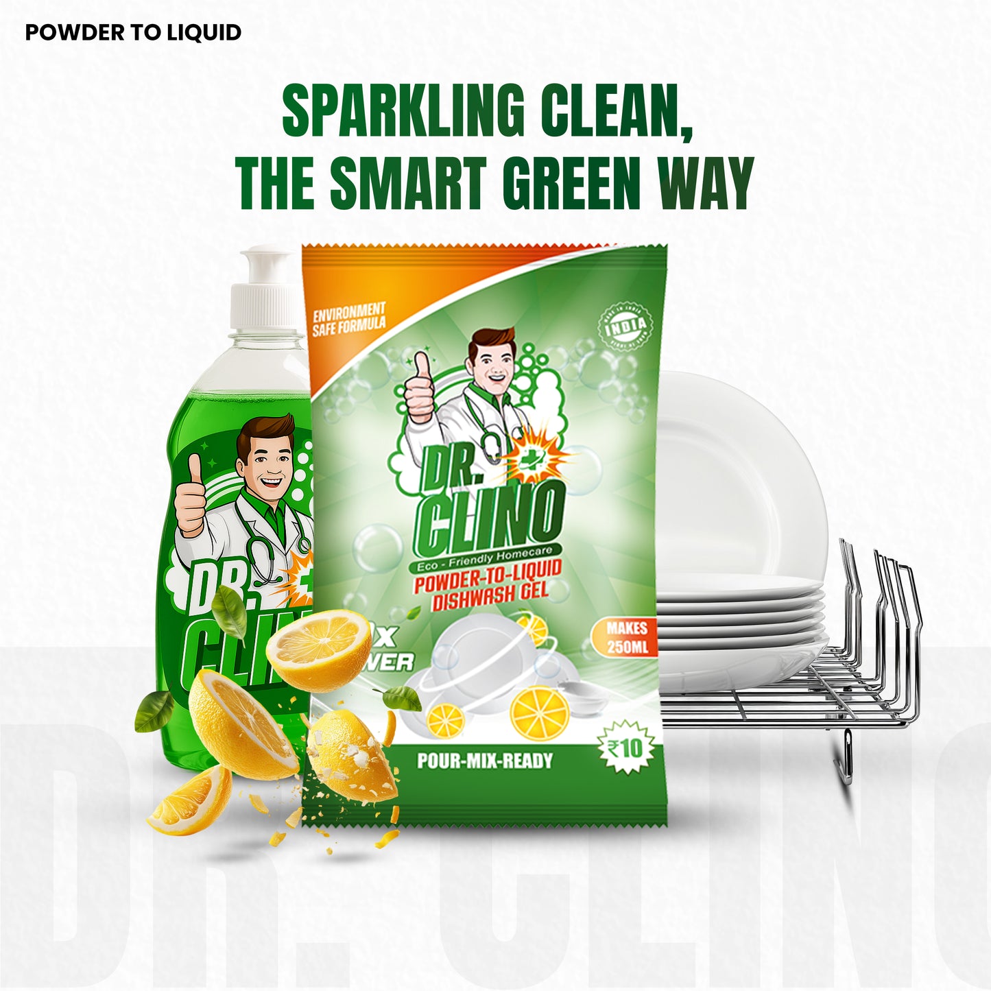 Dishwash Gel - Powder to Liquid