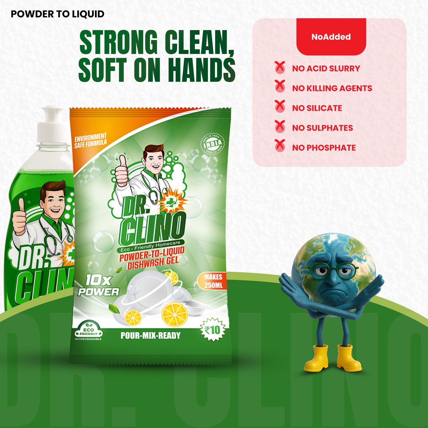 Dishwash Gel - Powder to Liquid