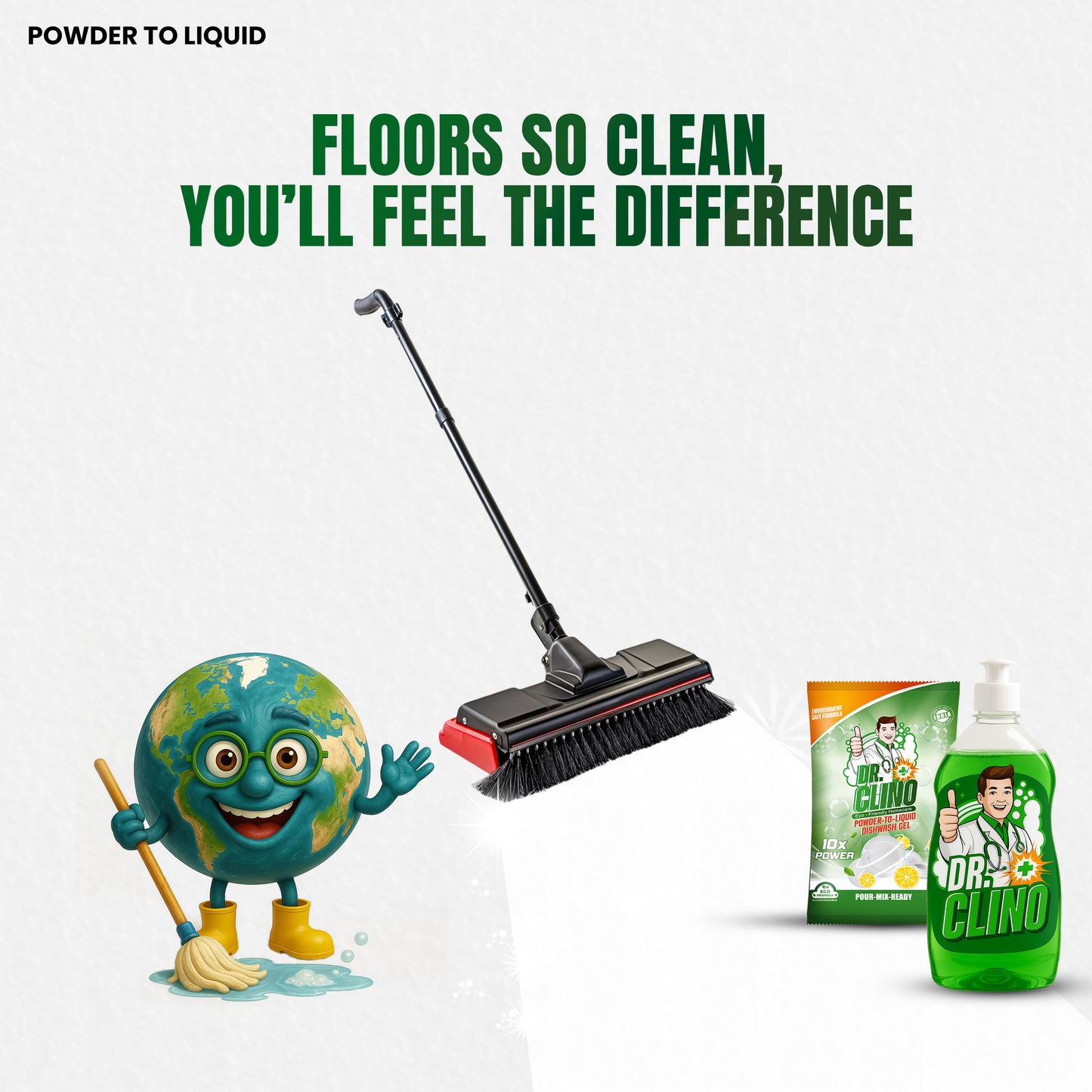 Floor cleaner - Powder To  Liquid