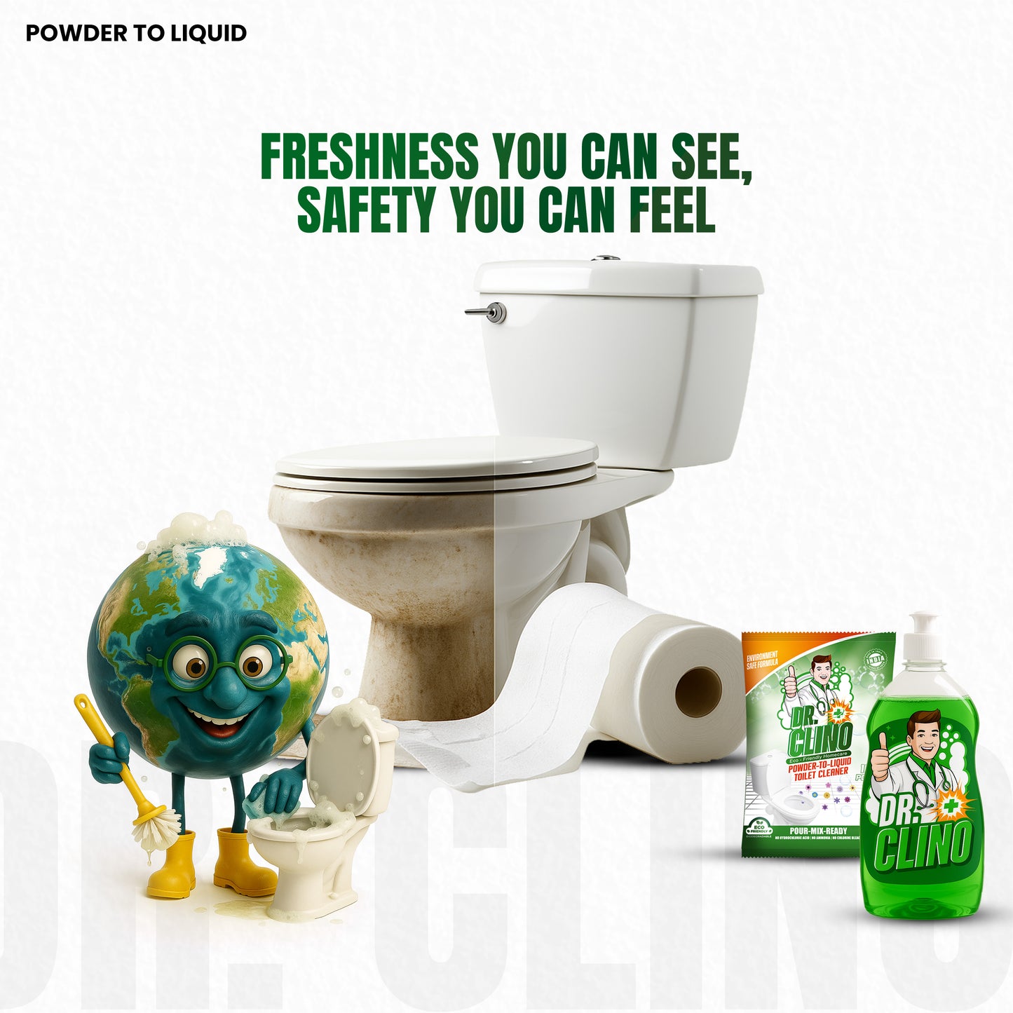 Toilet Cleaner - Powder To Liquid